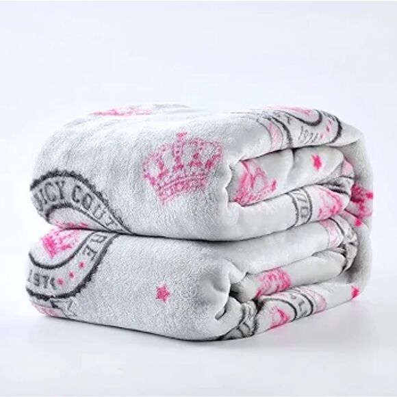 Juicy Couture Other - NEW Juicy Couture Emblem Plush Throw Blanket
